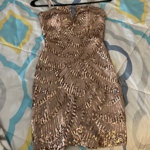 Rose gold dress worn once
